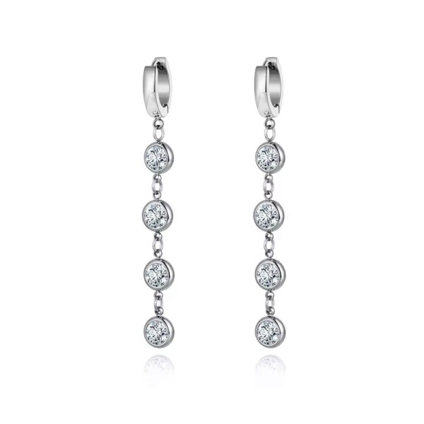 Ocelové náušnice Laurea - chirurgická ocel, Stříbrná