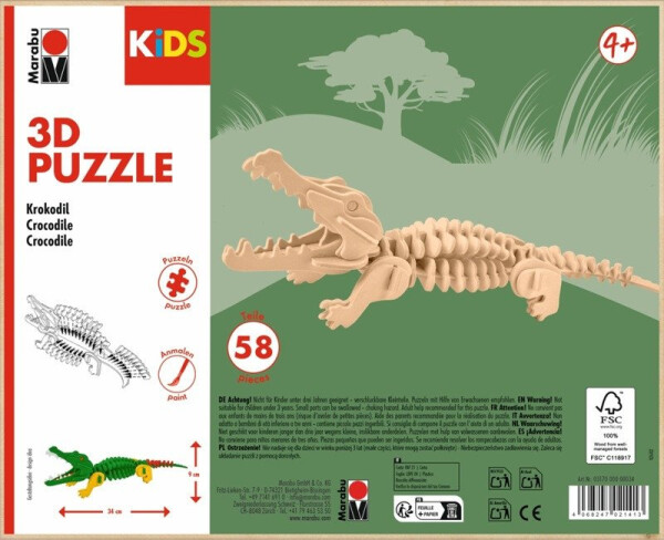 Marabu KiDS 3D Puzzle Krokodýl