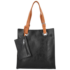 Módní dámská koženková kabelka na rameno Paytona, černá