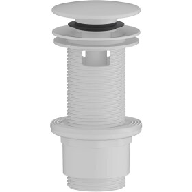 CERANO Umyvadlová výpusť - 5/4“ click-clack s přepadem - plast - 67/82mm - bílá matná
