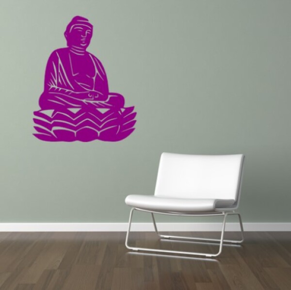 Samolepka Buddha Barva: fialová, Velikost: 80 x 60 cm