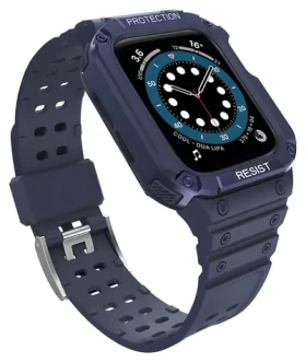 Hurtel Armored Strap 42/44/45 mm modrý / Řemínek s ochranným pouzdrem / Apple Watch