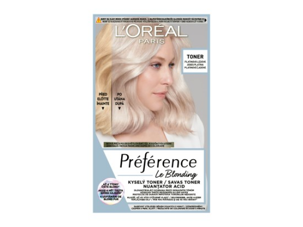 L'Oréal Paris Préférence Toners Platinová ledová, 60ml + 60ml + 54ml