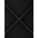 Židle jídelní, zelená látka cowboy, nohy černý kov