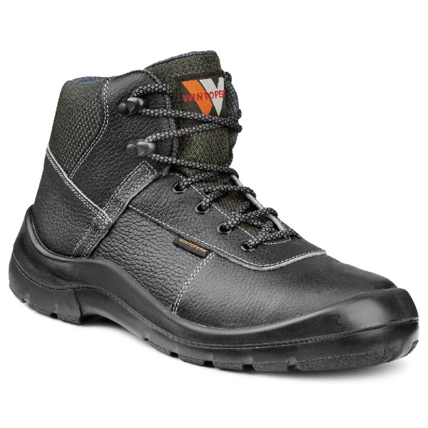 BORNEO S1 Kotníčková bezpečnostní obuv s plastovou špicí černá