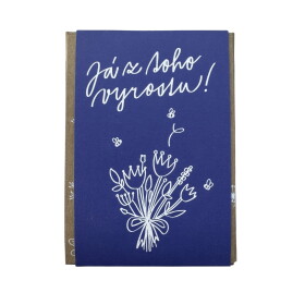 Blossombs Dárková sada semínek divokých květin Já z toho vyrostu – 4 ks, modrá barva, papír