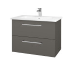 Dřevojas - Umyvadlová skříňka GIO SZZ2 80 - N06 Lava / Úchytka T03 / N06 Lava 202279C