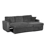Rohová pohovka, šedá, látka, ASB-C3990 GREY2
