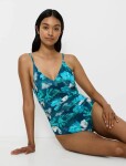 Dámské jednodílné plavky Summer Fleur OP 01 - Triumph kombinace temně růžové (M020) 044D