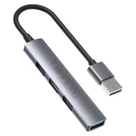Unitek H1208A šedá / USB hub / USB-A / 3x USB-A 2.0 + 1x USB-A 3.0 / 5 Gbps (H1208A)