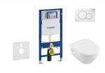 GEBERIT - Duofix Set předstěnové instalace, klozetu a sedátka Villeroy & Boch, tlačítka Sigma01, DirectFlush, SoftClose, CeramicPlus, alpská bílá 111.300.00.5 NB1