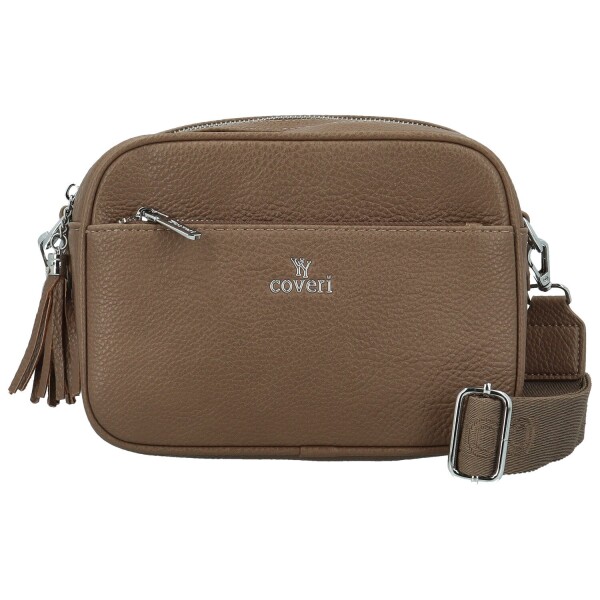 Trendy malá dámská koženková crossbody Kirikay, tmavě hnědá