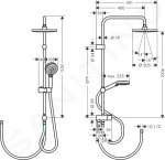 HANSGROHE - Vernis Blend Sprchový set Showerpipe 200 Reno, matná černá 26272670