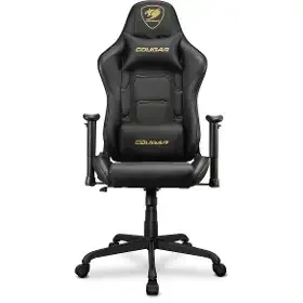 COUGAR Armor Elite Royal černo-zlatá / Herní židle / nastavitelná / syntetická kůže / pojezd. kolečka / nosnost 120 kg (CGR-ARMOR ELITE-BG)