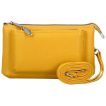 Trendy dámská koženková crossbody kabelka Aksila, žlutá