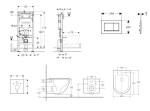 GEBERIT - Duofix Set předstěnové instalace, klozetu Oudee a sedátka softclose, tlačítko Sigma20, matná černá/černá SANI11CA5156