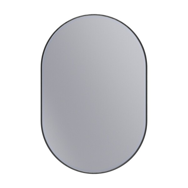 Erga Oval, oválné zrcadlo 60x90cm, černý rám, ERG-V01-OVAL-6090-BK