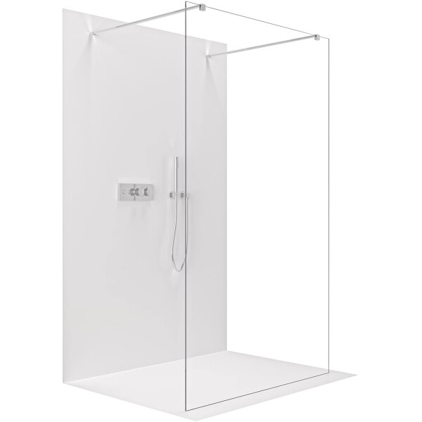 CERANO Sprchová zástěna Walk-in Onyx Duo L/P - 8 mm - hranatá vzpěra - chrom, transparentní sklo - 70x200 cm