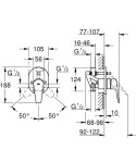 GROHE - BauEdge Vanová baterie pod omítku, s tělesem, chrom 29039001