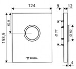 SCHELL - Compact II Ovládací deska WC EDITION ND, nerez ocel 028152899