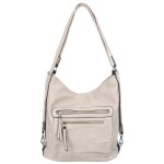 Dámská praktická koženková kabelka/batoh Milie, tmavší béžová NEW