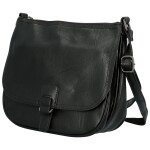 Trendy dámská koženková crossbody kabelka Gertha, černá