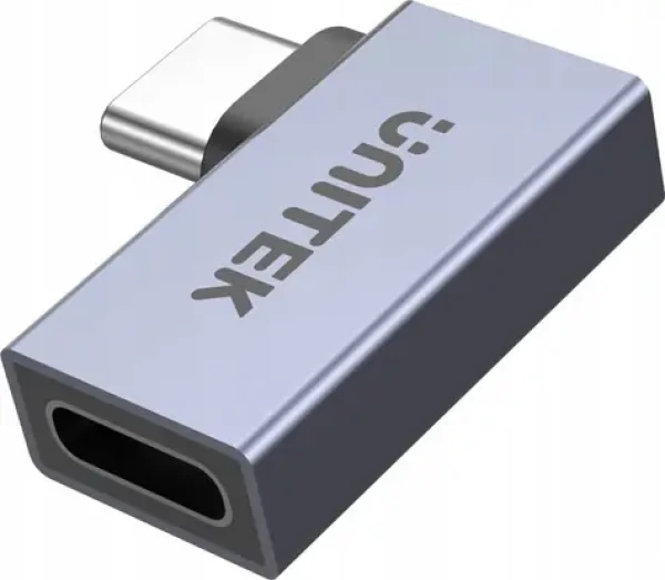Unitek Adaptér USB-C na USB-C 90° plochý / Adaptér / 40 Gbps (A1040GY01)
