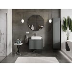 MEXEN/S - Orio koupelnová skříňka pod umyvadlo 70 cm s deskou, 1 šuplík, grafit mat 91A10-07047-1-BFC66