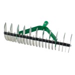 LEVIOR 61048 Hrábě vertikutační oboustranné, 11/21 zubů , bez násady