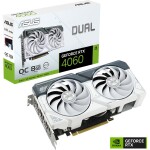 ASUS Dual GeForce RTX 4060 OC White Edition 8GB / 1830 - 2535 MHz / 8GB GDDR6 / 128-bit / 1x HDMI + 3x DP / (8) (90YV0JC2-M0NA00)