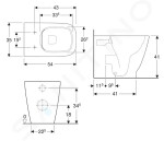 GEBERIT - Smyle Square Stojící WC, Rimfree, bílá 500.840.00.1