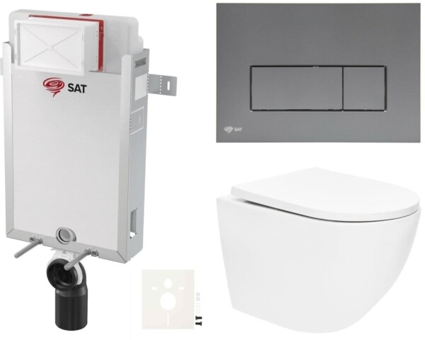 Závěsný WC set k zazdění SAT SIKOSZTOR67GMM SIKOSZTOR67GMM