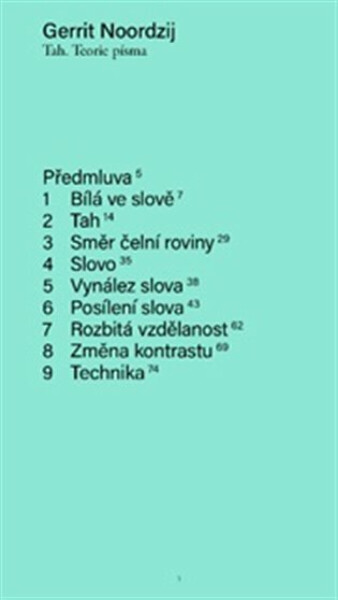 Tah. Teorie písma - Gerrit Noordzij