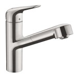 HANSGROHE - Focus M42 Dřezová baterie M427-H150 s výsuvnou sprškou, vzhled nerezu 71814800