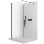 CERANO Sprchová zástěna Walk-in Onyx Corner Cube L/P - 8 mm - hranatá vzpěra - černá matná, mléčné sklo - 60x40x200 cm