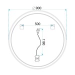 REA - Zrcadlo LED SOFT 90 HOM-00206