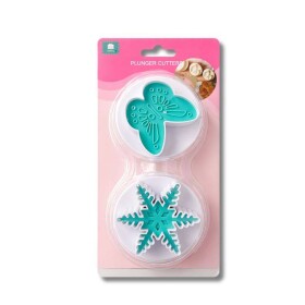 Dortisimo Plastové vypichovače Motýl a sněhová vločka (2 ks)