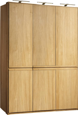 Massivo.cz Šatní skříň Atena-světlá 3d bez zrcadla, dub
