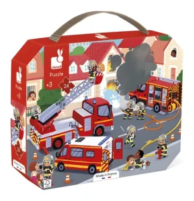 JANOD Puzzle v kufříku Požárníci