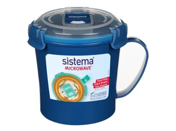 Sistema Microwave Soup mug Hrnek na polévku 656 ml modrá (8592001420465)