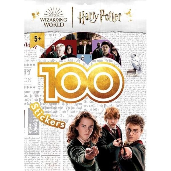 100 samolepek omalovánkovými listy Harry Potter