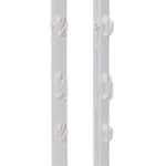 Plastový sloupek pro elektrický ohradník, délka 125 cm, 9 oček, bílá