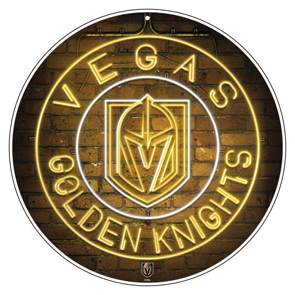 Mustang Cedule Vegas Golden Knights NHL 22" Round Neon De
