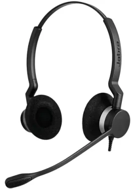 Jabra BIZ 2300 QD Duo černá / Pro callcentra / QD konektor / MS certifikace / Bluetooth (2389-820-109)