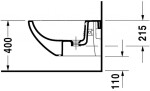 DURAVIT - Architec Závěsný bidet 365x580 mm, bílá 2531150000