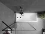 MEXEN/S - Next vanová zástěna FIX 90 x 150, černá dekor, černá 895-090-000-00-70-70