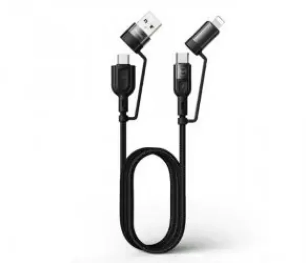 Baseus 4v1 / Nabíjecí kabel / PD 60W / Nylon / 1,2 m (1DJ7148)