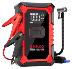 GOOLOO A3 / Startovací zařízení a kompresor 2v1 / 12 V / 3000 A / 400 A / 150 PSI (A3)