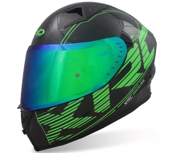 Helma na moto Xrc Drod black/green - 2Xl / černá