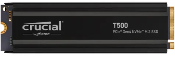 Crucial T500 Heatsink 1TB / M.2 SSD 2280 / PCIe 4.0 / 3D NAND TLC / R:7300MBs / W:6800MBs / 5y (CT1000T500SSD5)